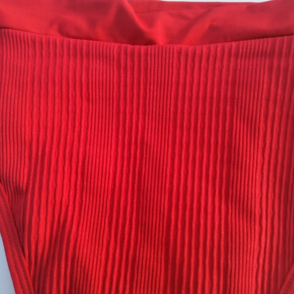 L*Space Frenchi Bikini Swimsuit Bottoms Lipstick Red Size L New - Picture 6 of 12